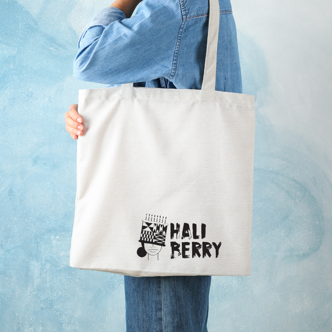 White and Blue Single Object Canvas Tote Bag Mockup Instagram Post